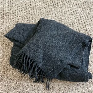 Wilfred Charcoal Wool Scarf